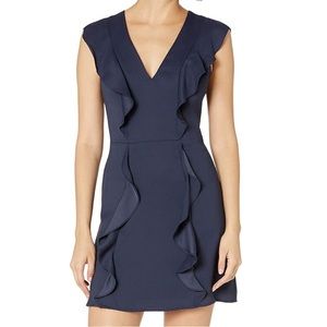 BCBGeneration Navy Ruffle Dress